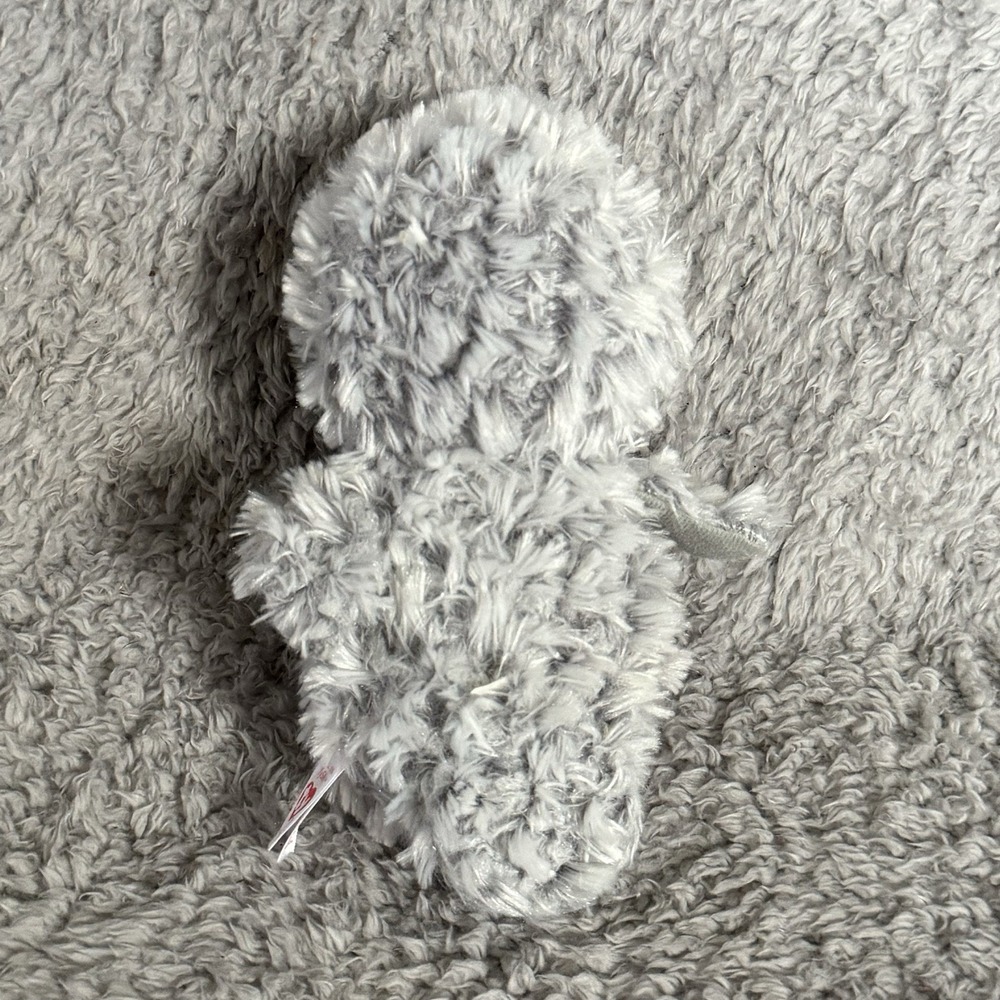Ty Beanie Boos Owlette Owl Plush Gray Stuffed Animal Toy Gold Glitter Eyes - Picture 5 of 8